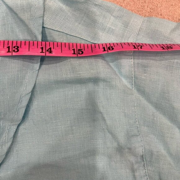 [XS]Click By Color Me Cotton Light Blue Cowl Neck Tunic Linen Top Blouse NWOT - Picture 8 of 9